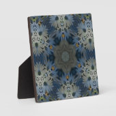 アンティークブルーデイジーフローラ フォトプラーク (正面)