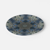 アンティークブルーデイジーフローラ ペーパープレート (アングル)