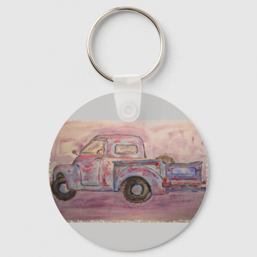 アンティークブルーパティナトラック キーホルダー (正面)