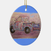 アンティークブルーパティナトラック セラミックオーナメント (右)