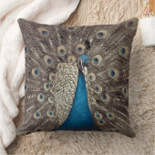 アンティークブルーピーコック クッション (ブランケット)