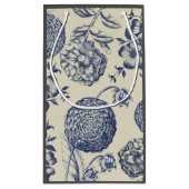 アンティークブルーフラワープリントフローラ スモールペーパーバッグ (裏面)