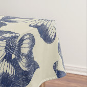 アンティークブルーフラワープリントフローラ テーブルクロス (インサイチュ)