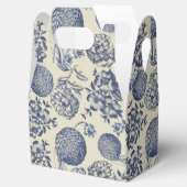 アンティークブルーフラワープリントフローラ フェイバーボックス (オープン)