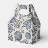 アンティークブルーフラワープリントフローラ フェイバーボックス (正面サイド)