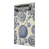 アンティークブルーフラワープリントフローラ ミニクリップボード (アングル2)