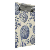 アンティークブルーフラワープリントフローラ ミニクリップボード (アングル)
