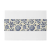 アンティークブルーフラワープリントフローラ 招待状ベリーバンド (裏面例)