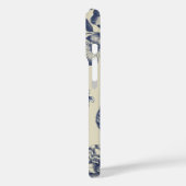 アンティークブルーフラワープリントフローラ Case-Mate iPhoneケース (裏面 / 左)