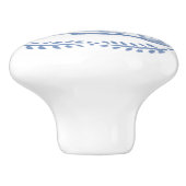 アンティークブルーホワイトラビットデルフトデダム セラミックノブ (側面)