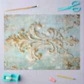 アンティークブルーロマンスデザインシリーズ16 薄葉紙 (クラフト)