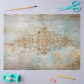 アンティークブルーロマンスデザインシリーズ7 薄葉紙 (クラフト)