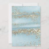 *~*アンティークブルー金ゴールドグリッター結婚式招待状 招待状 (裏面)