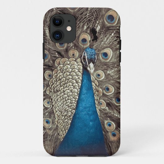 アンティークブルー クジャク Case-Mate iPhoneケース (裏面)