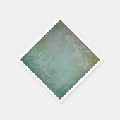 アンティークブルー&レースペーパーナプキン スタンダードカクテルナプキン (角)