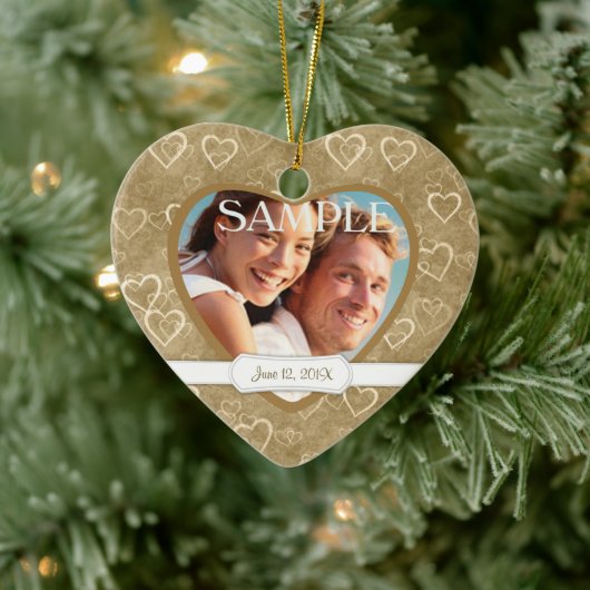 アンティークブロンズハート新着写真 セラミックオーナメント (ツリー)