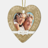 アンティークブロンズハート新着写真 セラミックオーナメント (左)