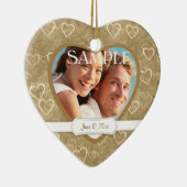 アンティークブロンズハート新着写真 セラミックオーナメント (右)