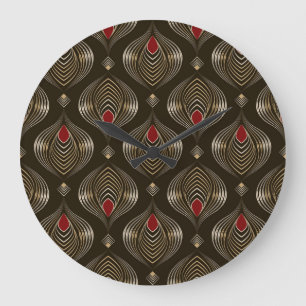 アンティークブロンズ：シームレスな装飾エレガンス ラージ壁時計