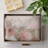 アンティークブーケオブピンクパステルバラデクページ 薄葉紙 (ギフト)