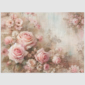 アンティークブーケオブピンクパステルバラデクページ 薄葉紙 (正面)