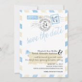 アンティークプエルトリコエアメール日付を保存 セーブザデート (正面)