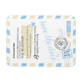 アンティークプエルトリコエアメール日付を保存 マグネット (横)