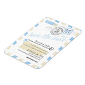 アンティークプエルトリコエアメール日付を保存 マグネット (左側)