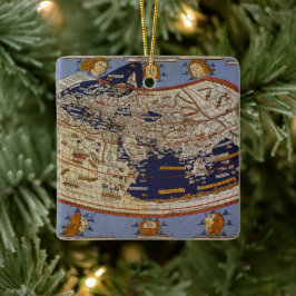 アンティークプトレマイオス世界地図，アルンシュイムのヨハネス セラミックオーナメント