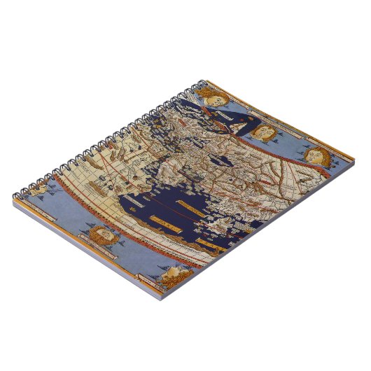 アンティークプトレマイオス世界地図，アルンシュイムのヨハネス ノートブック (左側)