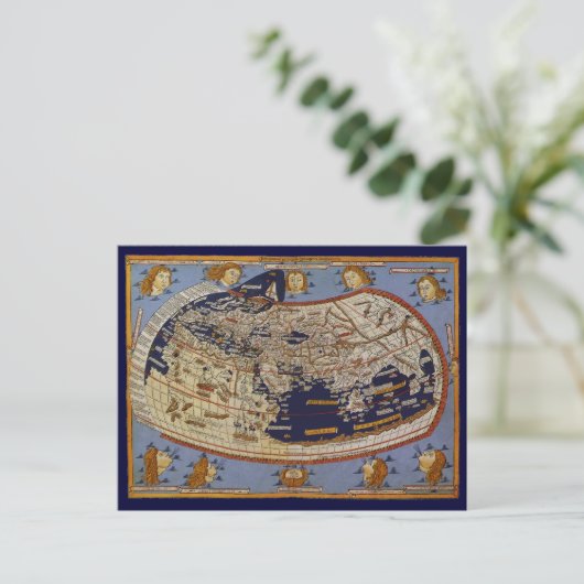 アンティークプトレマイオス世界地図，アルンシュイムのヨハネス ポストカード (スタンド正面)