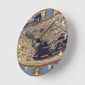 アンティークプトレマイオス世界地図,アルンシュイムのヨハネス ラウンド壁時計 (傾斜)