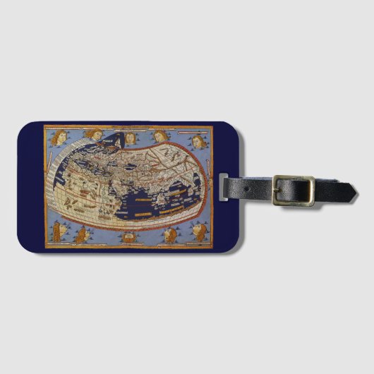 アンティークプトレマイオス世界地図，アルンシュイムのヨハネス ラゲッジタグ (正面横)