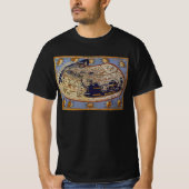 アンティークプトレマイオス世界地図,アルンシュイムのヨハネス Tシャツ (正面)