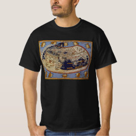 アンティークプトレマイオス世界地図，アルンシュイムのヨハネス Tシャツ