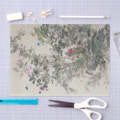 アンティークプリントオリエンタルガーデンティッシュペーパー 薄葉紙 (クラフト)