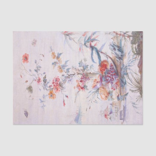 アンティークプリントChinoiserieフローラティッシュペーパー 薄葉紙 (正面)