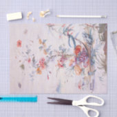 アンティークプリントChinoiserieフローラティッシュペーパー 薄葉紙 (クラフト)