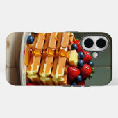 アンティークプレートのイチゴワッフル Case-Mate iPhoneケース (裏面 (横))