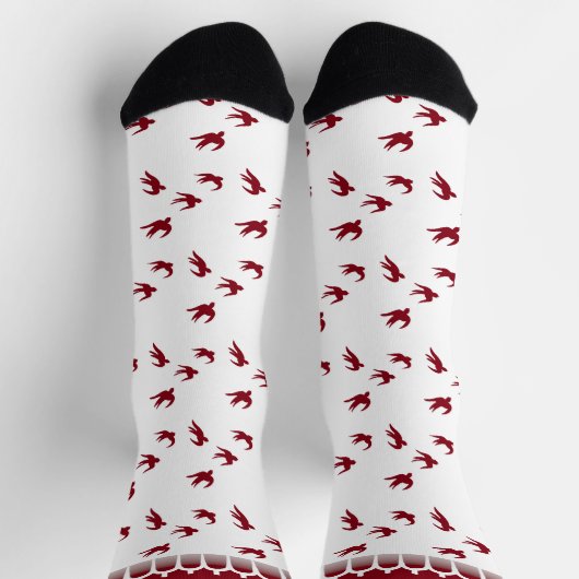 アンティークプレート&カフェオレイトボルトソックス | スワロー ソックス (上部)