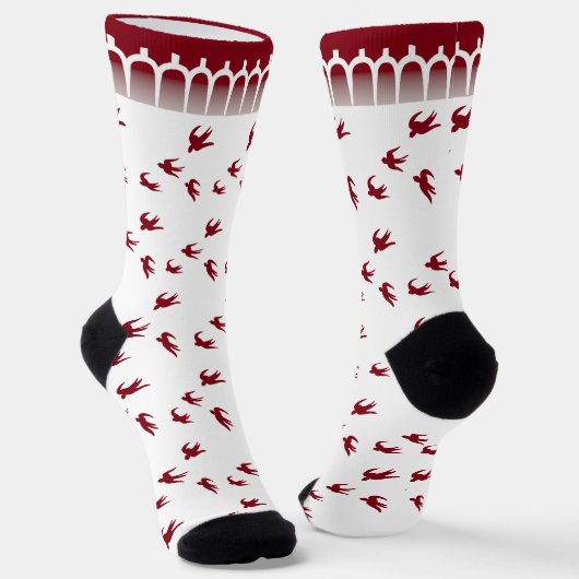 アンティークプレート&カフェオレイトボルトソックス | スワロー ソックス (傾斜あり)