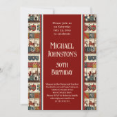 アンティークヘラルドライ歴史愛好家の誕生日パーティー 招待状 (正面)