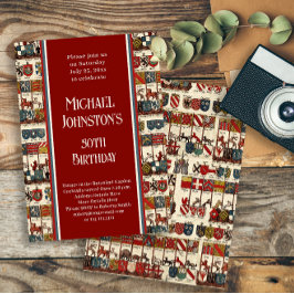 アンティークヘラルドライ歴史愛好家の誕生日パーティー 招待状