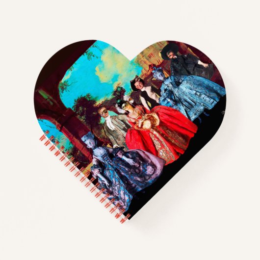 アンティークベネチアンパペット仮面仮面 ノートブック (正面)