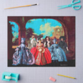 アンティークベネチアンパペット、仮装パーティーマスク 薄葉紙 (クラフト)