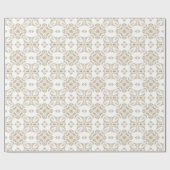 アンティークベージュフローラ ラッピングペーパー (フラット)