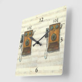 アンティークペイフォンの壁時計 スクエア壁時計 (傾斜)