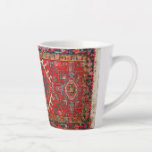 アンティークペルシアのラグ動揺してヴィンテージアートパターン カフェラテマグ (右)