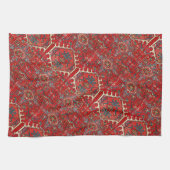 アンティークペルシアのラグ動揺してヴィンテージアートパターン キッチンタオル (横)