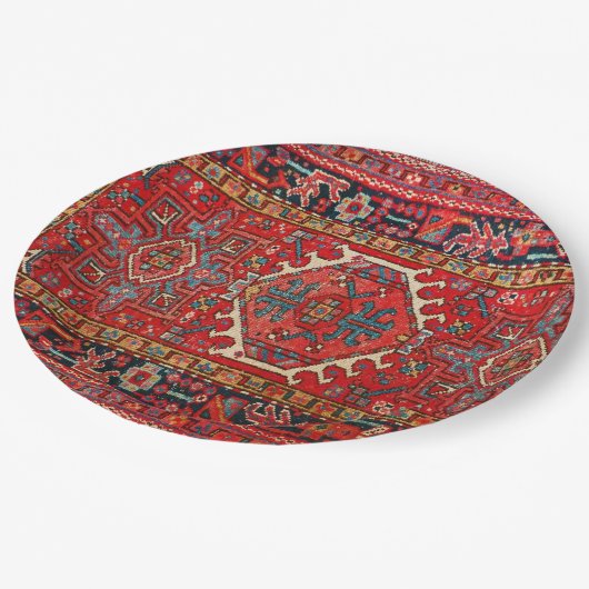 アンティークペルシアのラグ動揺してヴィンテージアートパターン ペーパープレート (アングル)